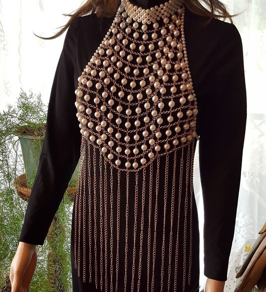 𝅺FAUX pearl cover up/nacklace